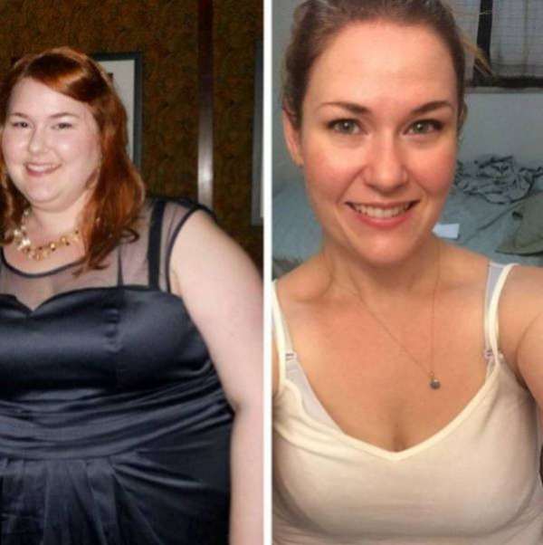 Похудение до и после