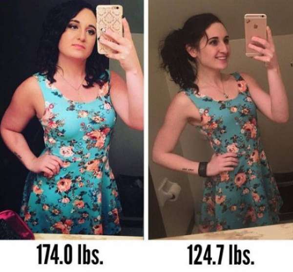 Похудение до и после