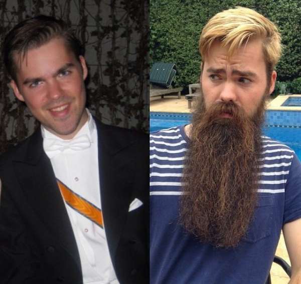 Мужчины с бородой и без 