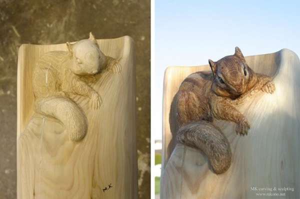 скульптуры из поваленных деревьев