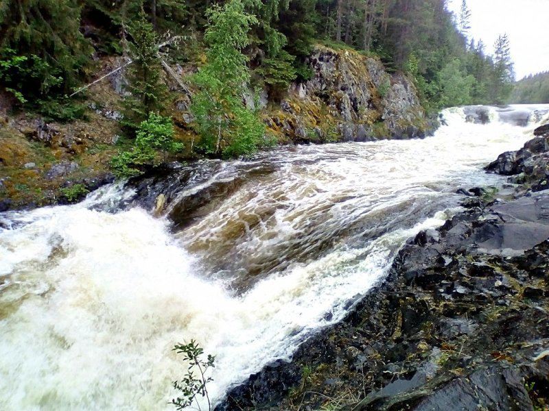 Водопад Кивач природа, путешествия, фото