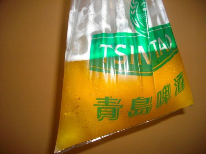 Пакетированное пиво из Китая 