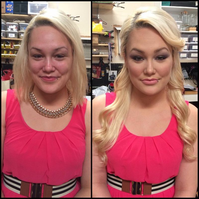 Фотографии моделей плейбоя до и после макияжа 