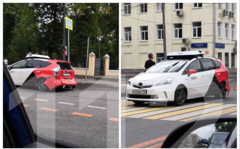 Беспилотный автомобиль "Яндекс" попал в аварию в Москве 