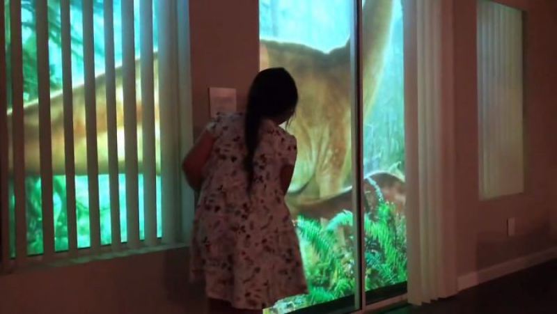 Сюрприз для дочки: окно с динозаврами 