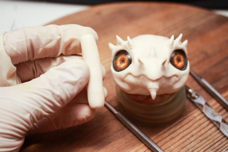 Создание головы дракона из полимерной глины