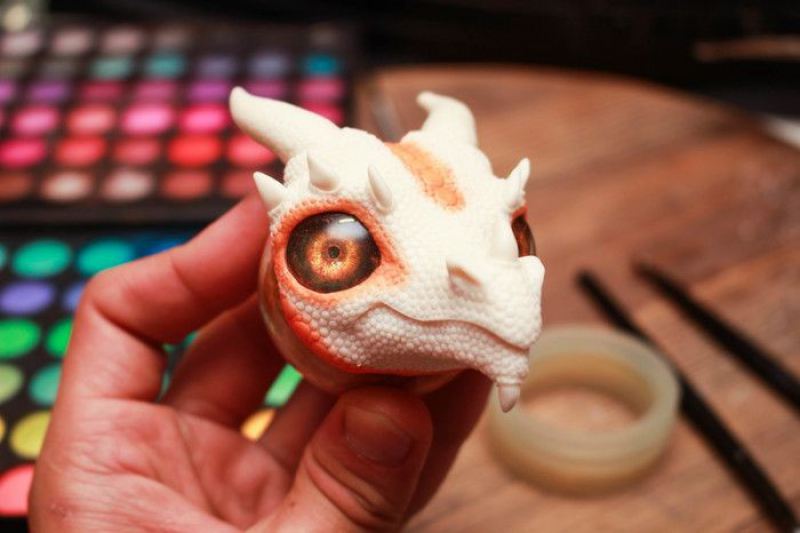 Голова дракона из полимерной глины своими руками 