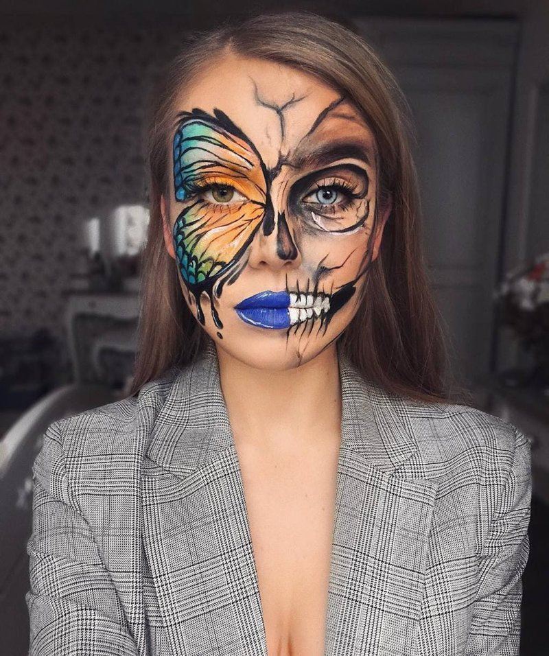 Визажист из Литвы делает макияж, с которым на Хэллоуине любая будет