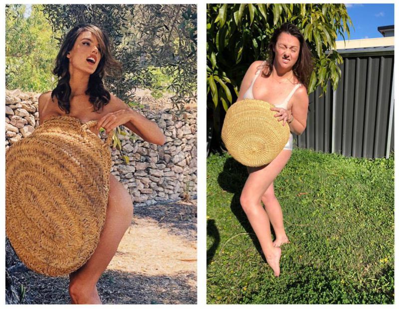 Селеста Барбер продолжает пародировать снимки знаменитостей в Instagram