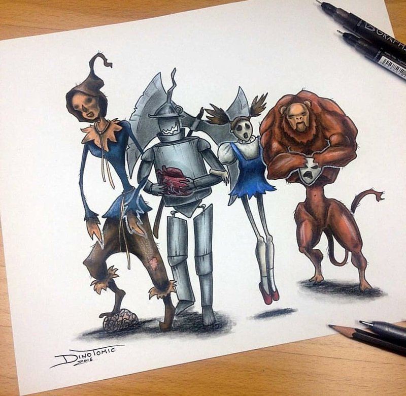 Художник изобразил любимых мультяшек в образе злобных монстров