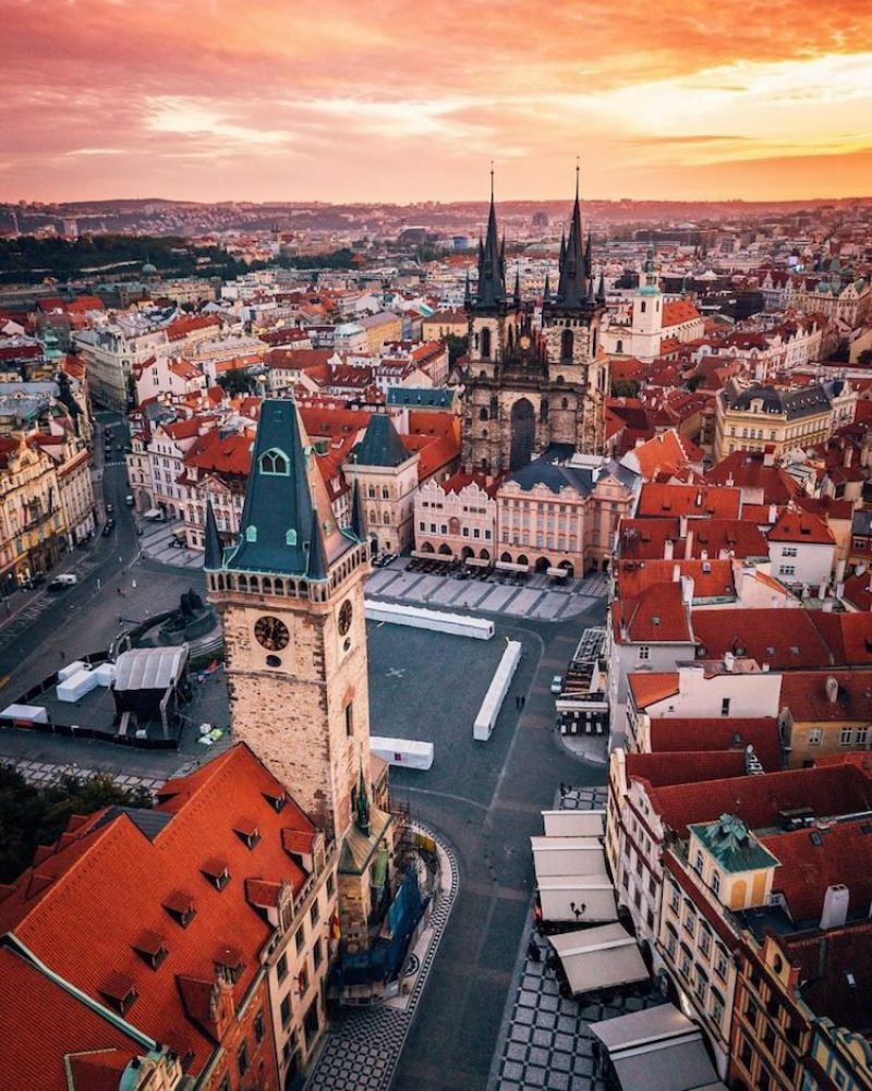 Сказочные фотографии Праги с высоты