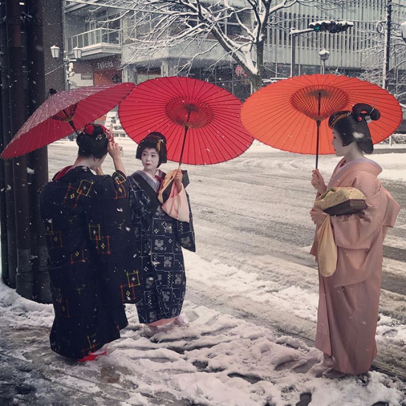 Волшебный Киото в снегу