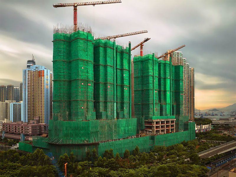 Коконоподобные строительные леса Гонконга как особый вид искусства