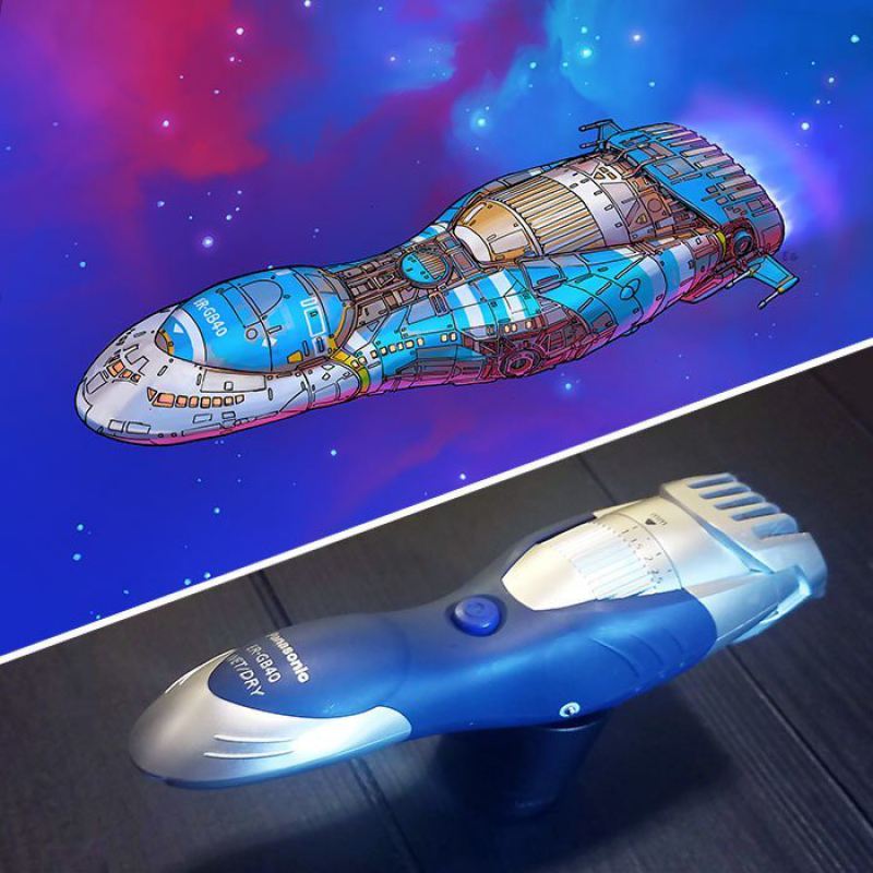 Художник превращает обычные предметы в дизайн космических кораблей