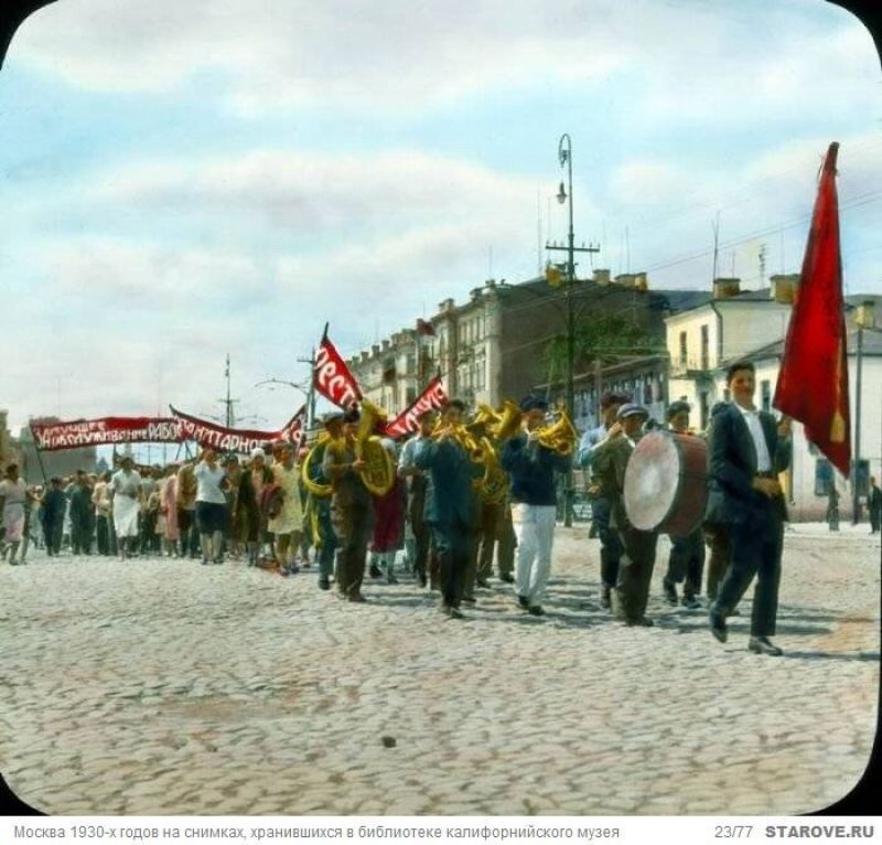 Уникальные цветные фото Москвы 1930-х годов