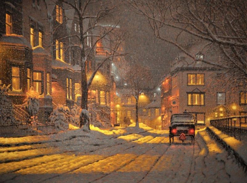 Зимние картины Ришара Савуа наполнены праздничным теплом