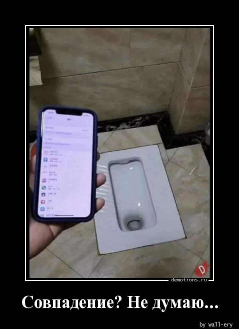 Айфон в туалете