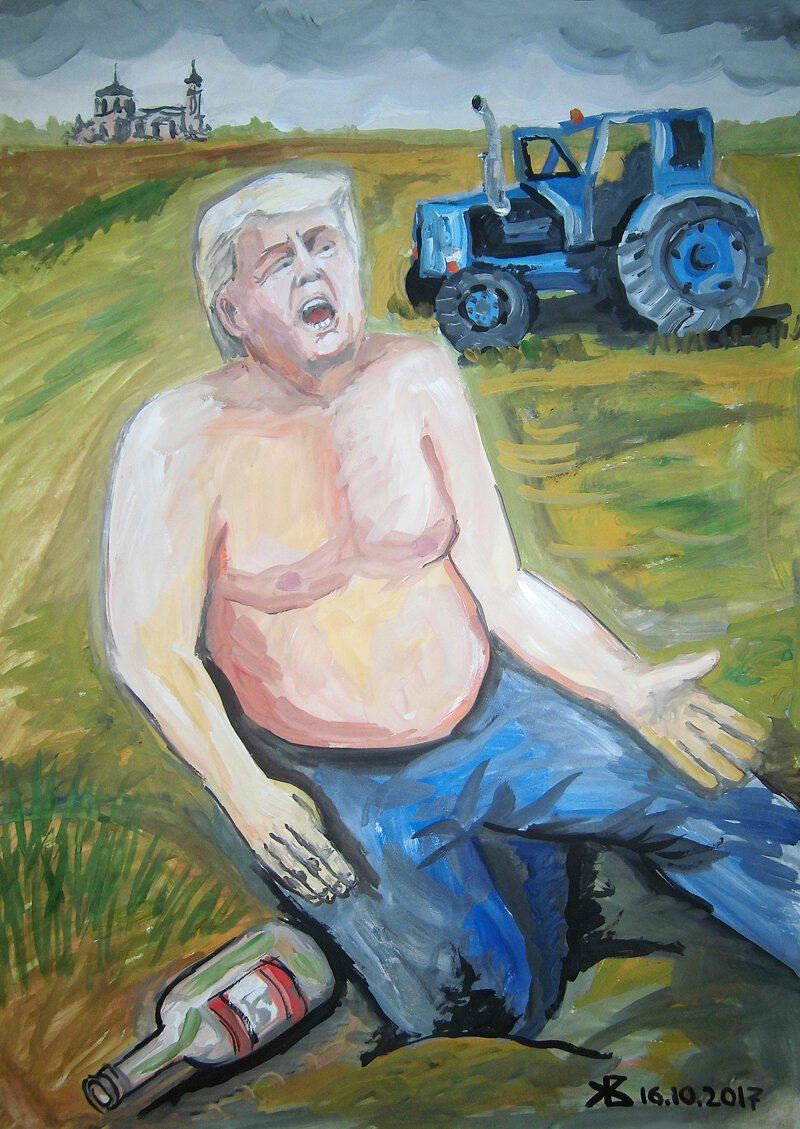 Если бы Дональд Трамп жил в России: творения ульяновского художника