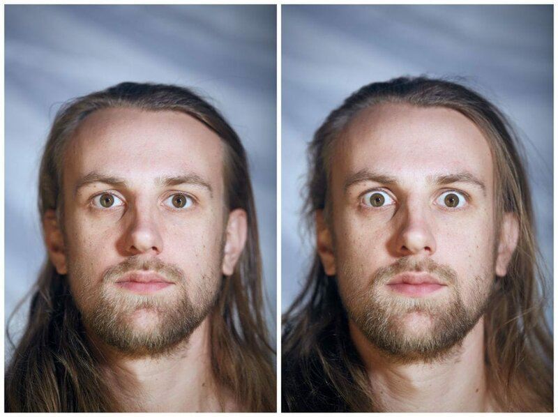 Фотограф сравнил, как выглядят лица людей, когда они позируют