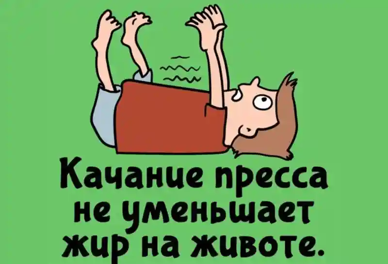 Развлекательный портал. Правда ли, что качать пресс не поможет избавиться от жира на животе?