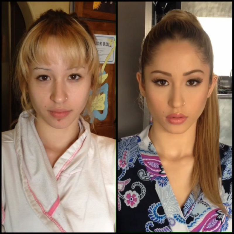 Фотографии моделей плейбоя до и после макияжа