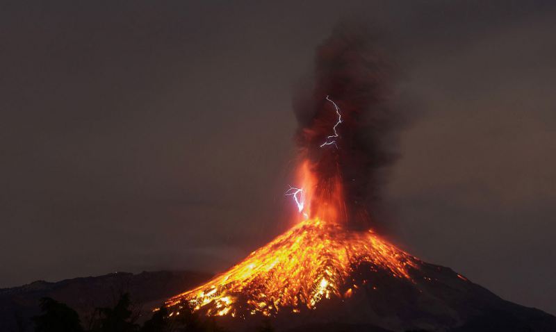 Извержения вулканов 2017
