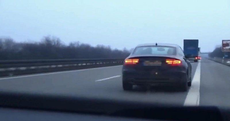 Погоня за угнанным автомобилем на скоростном немецком автобане